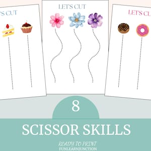 Scissor Skills Practice: Preschool Cutting Worksheets (Digital PDF)