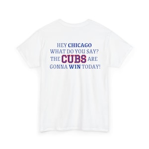 Chicago Cubs Unisex T-Shirt, &#39;Go Cubs Go&#39; & Team Anthem, Chicago Baseball Attire, Cubbie Blue, Windy City Sports, AnnGeeGifts