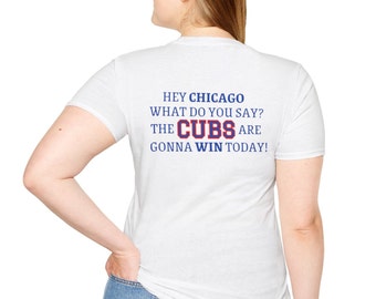 Chicago Go Cubs Go T-Shirt, Chicago Baseball Unisex Tee, Hey Chicago What Do You Say