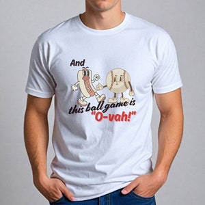 Chicago Southside Baseball Ballgame is Ovah Tee, Chicago Baseball Shirt Gift, South Siders Fan T-shirt, Funny Hot Dog Baseball Cartoon Top
