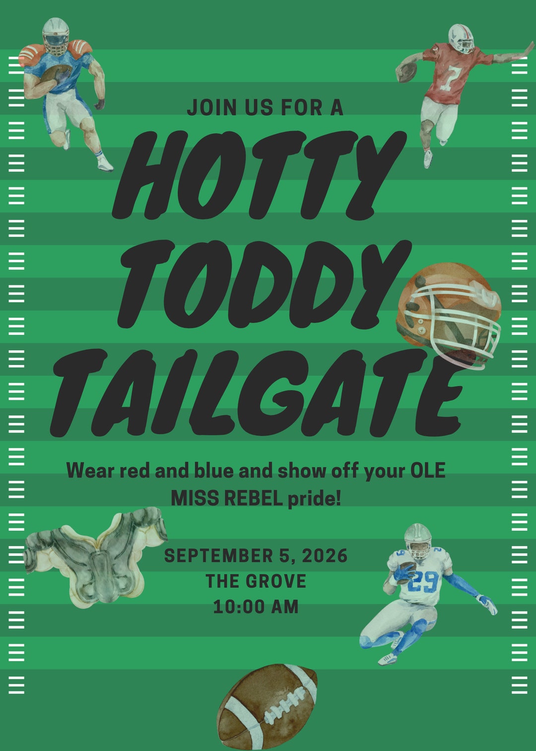 Digital Template for Tailgate Invitation Etsy