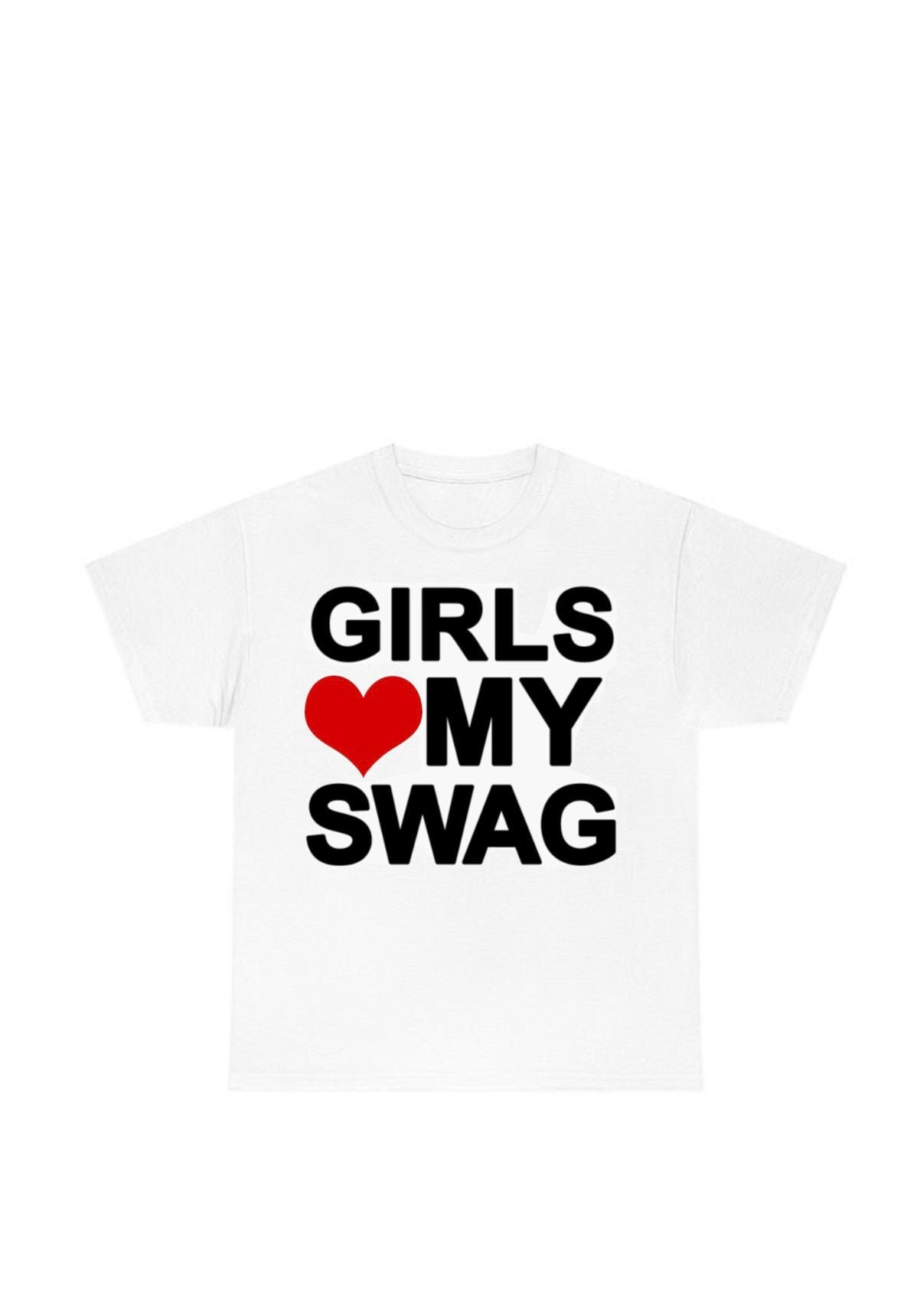 GIRL HEART My SWAG White Tee, Trending Shirts, Trendy Shirts
