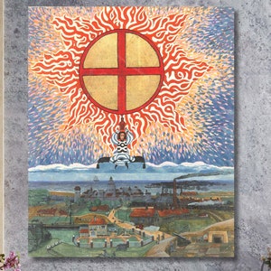 Das rote Buch Ein Fenster in Jungs Träume von Carl Jung Qualitätsdruck gerahmte Leinwand, Poster Kunst, gotische Wanddekoration, Halloween Geschenk