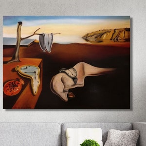 Salvador Dali Melting Clocks Canvas Wall Art,Poster , Salvador Dali Painting,Home Decor,Surreal Modern Art, Dali Art Print,Ready to Hang