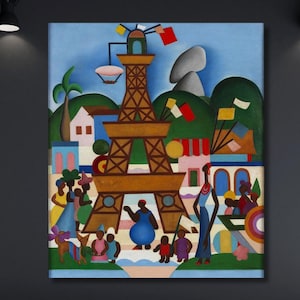 Tarsila do Amaral Carnival in Madureira 1924 Archival Quality Art Print Tarsila do Amaral Painting Tarsila do Amaral Poster Canvas Wall Art
