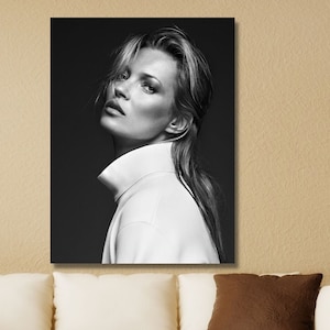 Kate Moss Poster Kate Moss Ready to HangCanvas Wall Art  Fashion Print Life is Joke Fashion Poster Fashion Wall Art Oversize Wall Art