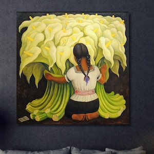 Diego Rivera Flower Festival Canvas Wall Art,Feast of Santa Anita Art Print,Diego Rivera Canvas Wall Art,Rivera Artwork Ready To Hang