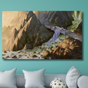 Vladimir Kush prêt à accrocher toile d'art mural, affiche, très grande décoration d'art mural, peinture surréaliste, art mural moderne Vladimir Kush affiche