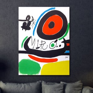 Joan Miro Ready to Hang Canvas Wall Art,Joan Miro Poster,Roll Of Canvas ,Surreal Wall Decor,Joan Miro Print,Luxury Wall Art,Surrealism art