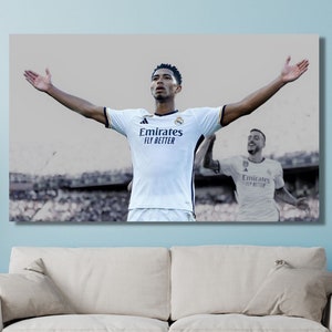 Jude Bellingham Ready to Hang Canvas Wall Art,Jude Bellingham Poster, Soccer Poster Boys Room,  Bellingham Print, Jude Bellingham Wall Art