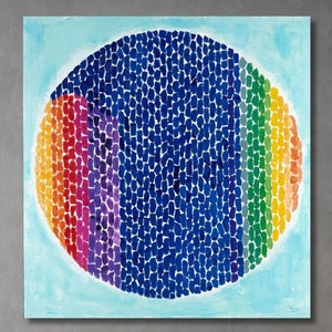 Alma Thomas Snoopy Early Sun Display sulla Terra 1970 Tela incorniciata Arte murale, Alma Thomas Arte colorata, Tela Alma Thomas, Arte murale acquerello
