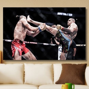 Póster de UFC 303 Alex Pereira vs. Prochazka, arte de pared en lienzo enmarcado, alta calidad, imagen 4K, todos los tamaños disponibles, listo para colgar