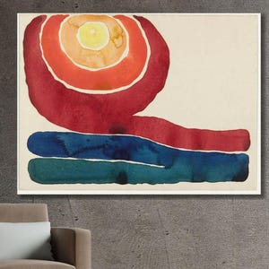 Georgia O&#39;Keeffe Evening Star No III 1917 Ready to Hang Canvas Wall Art,Georgia O&#39;Keeffe Painting,O&#39;Keeffe Picture Print ,O&#39;Keeffe Poster
