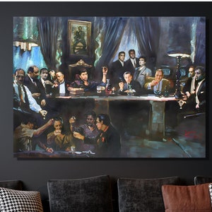 Famous Gangsters Ready To Hang Canvas Wall Art,Gangsters Canvas Print, Mafia  Poster, Large Canvas Wall Decor,Luxury Wall Art,Office Decor