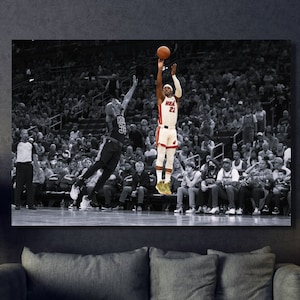 Jimmy Butler Ready to Hang Canvas Wall Art,Jimmy Butler Poster ,Print , NBA 2023 Conference Final , Man Cave Wall Decor,Miami Heat Wall Ar