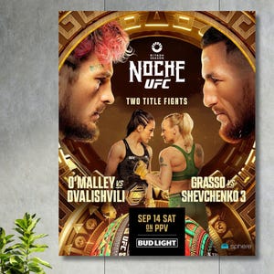 UFC 306 Noche Sugar Sean O&#39; Malley Vs. Merab Dvalishvili Bantamweight Championship Title Shevchenko Fight Canvas Ultimate Fighting Greatest