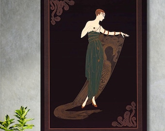 エルテ作「エメラルド ナイト」 - プレミアム品質のアートプリント