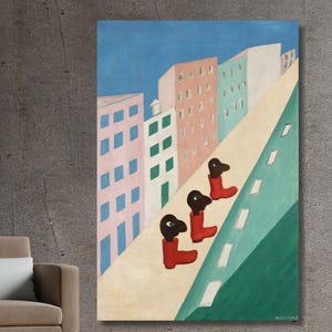 Tarsila do Amaral City The Street 1929  Archival Quality Art Print Tarsila do Amaral Painting Tarsila do Amaral Poster Canvas Wall Art