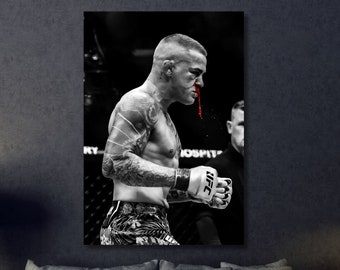 Dustin Poirier Wall Art,Dustin Poirier Poster , UFC 302 Islam Makhachev vs. Dustin Poirier Ready to Hang Canvas Wall Art High Quality