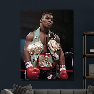 Mike Tyson Poster Ready To Hang Canvas Wall ArtBoxing Canvas Wall Art Gym Wall Decor Extra Large Wall Art ,Gym Canvas Poster Gift For Men