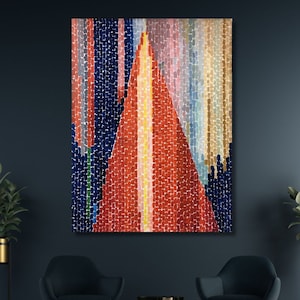 Arte de pared en lienzo &quot;Blast Off&quot; de Alma Thomas, póster impreso, impresión de obra de Alma Thomas, póster de pintura colorida, impresión en lienzo &quot;Blast Off&quot; de Alma Thomas