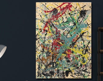 Jackson Pollock: Number 9 Canvas Wall Art, Pollock Print, Artwork