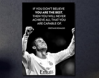 クリスティアーノ・ロナウドの名言キャンバスアート：すぐに飾れる