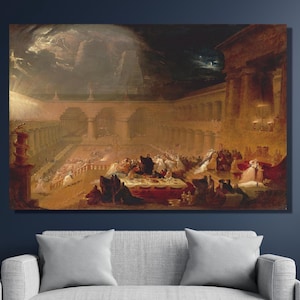 Belshazzar’s Feast 1821 by John Martin Canvas WALL ART Poster John Martin Pandemonium Canvas Wall Art John Martin Decor Wall Design Gift