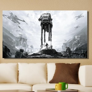 Starwars Clone Wars Ready To Hang Canvas,Starwars Canvas Wall Art,Luke Skywalker Poster,Yoda Poster ,Starwars Poster, Darth Vader Poster,