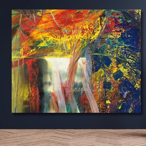 Gerhard Richter Abstract Painting 610-1  Framed Canvas Gift Home Decor Wall Painting Ready to Hang Canvas Print Expressionism Symbolism Art