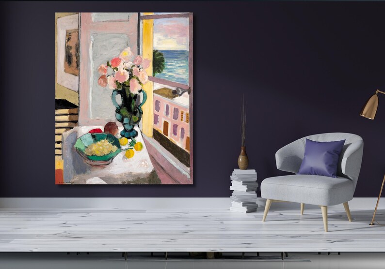 Matisse Roses Henri Matisse Safrano Roses at the Window Ready to Hang Wall Art Henri ...