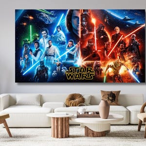 Star Wars Darth Vader  Ready To Hang Wall Art, Graffiti Darth Vader Canvas Wall Art, Banksy Darth Vader Poster, Skywalker Starwars Print Art