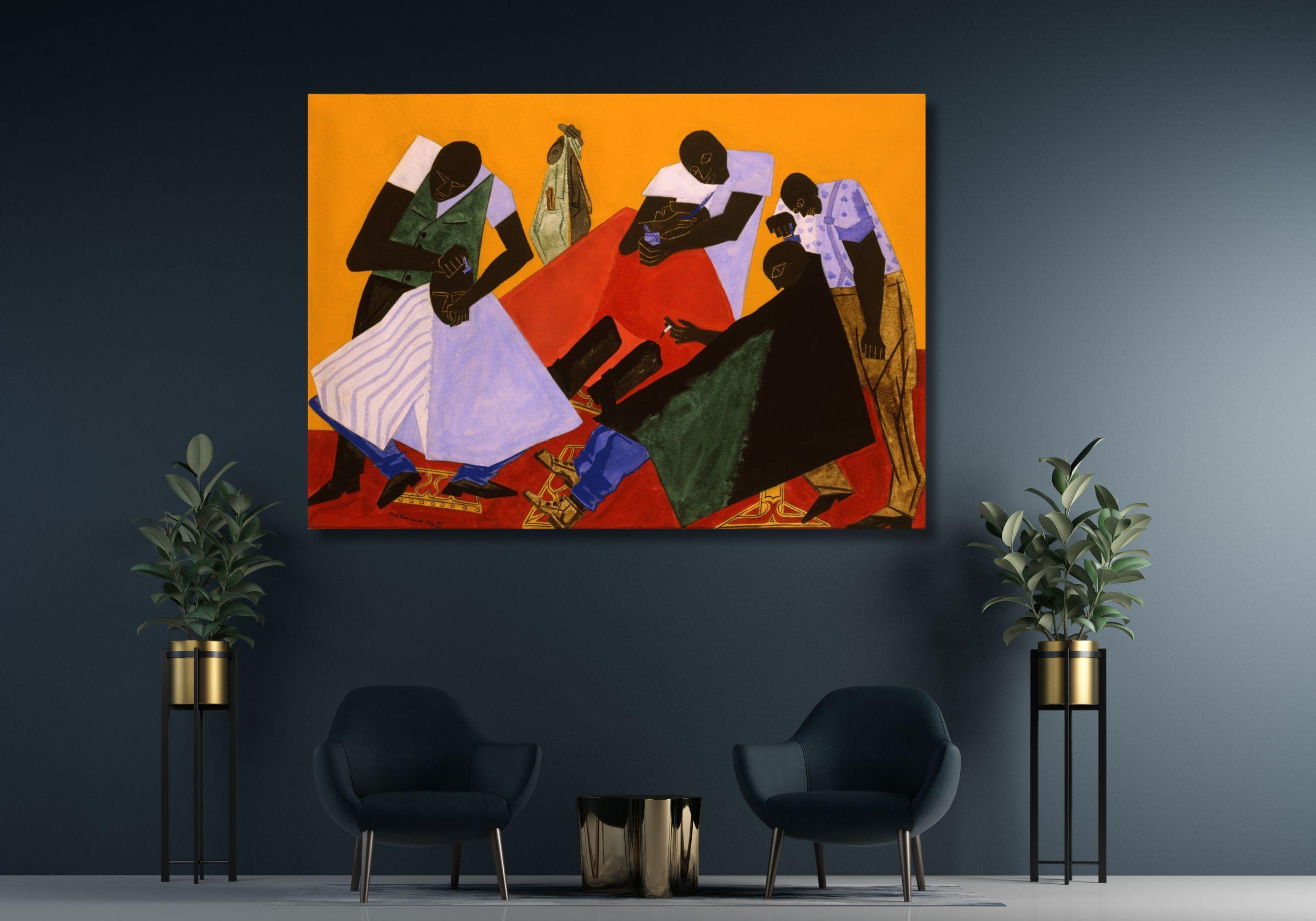The Barber Shop by Jacob Lawrence Quality Print Ready to Hang