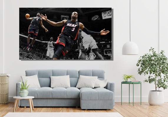 Lebron James & Dwayne Wade Iconic Poster,lebron James Dunk Ready