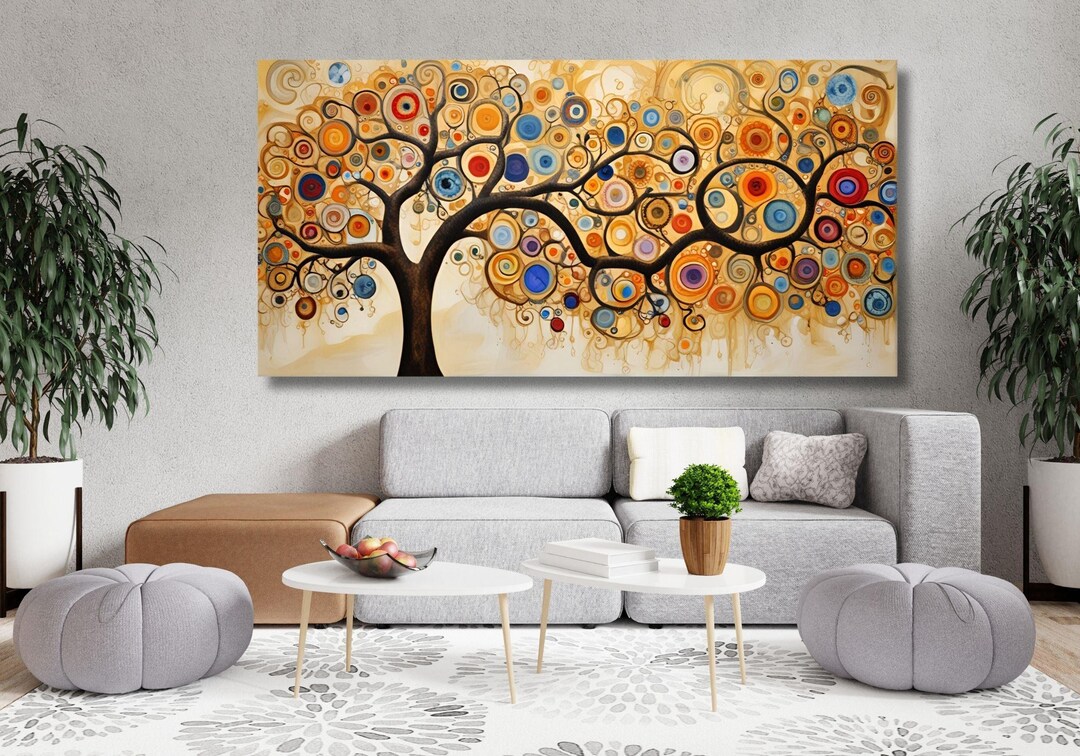 Tree of Life Gustav Klimt Style Canvas Wall Art Poster Print Modern ...