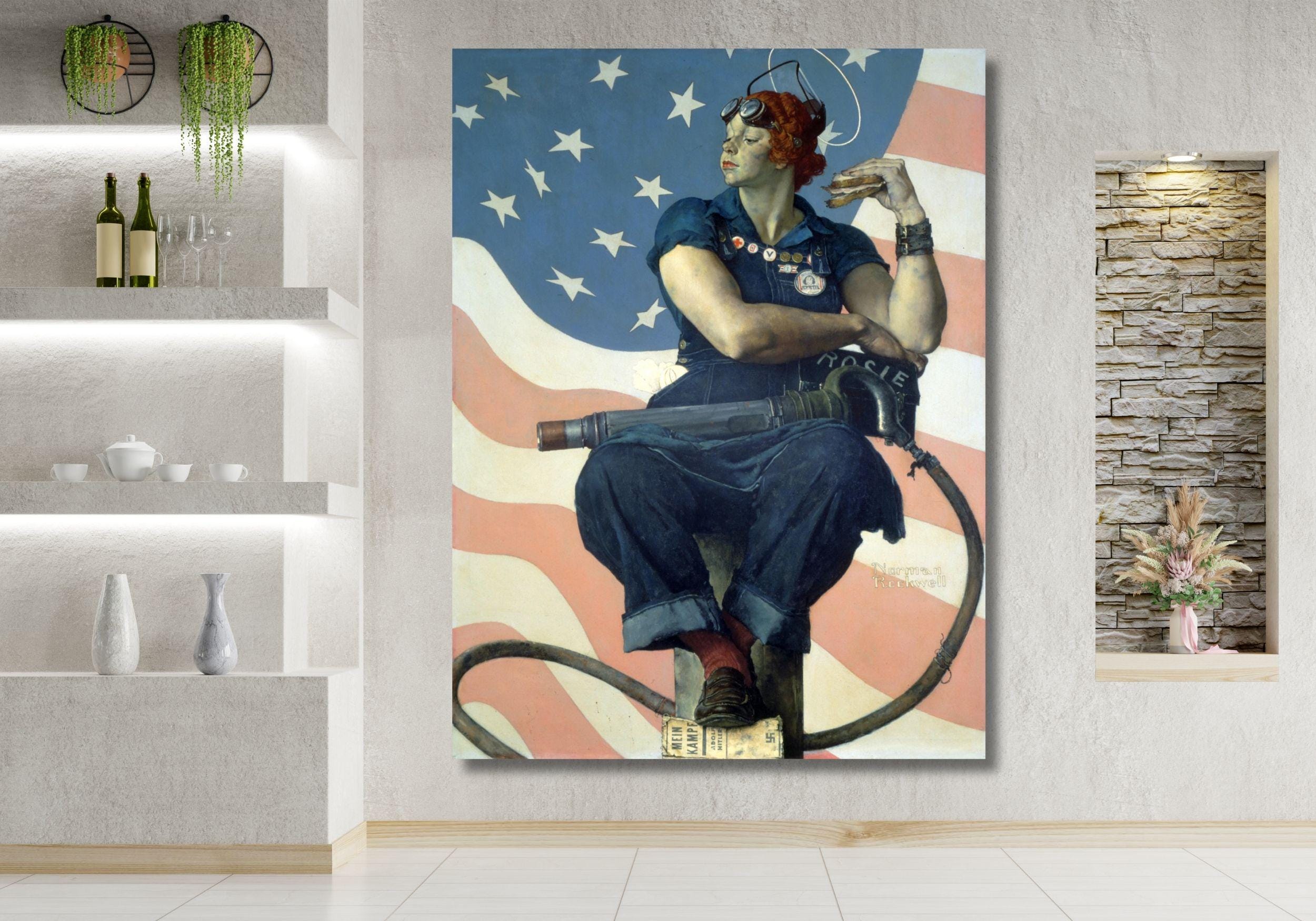Norman Rockwell Rosie the Riveter (1943) Quality Art Print Ready