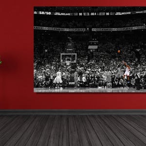 Kawhi Leonard Buzzer Beater Ready to Hang Canvas Wall Art,Toronto Raptors Fan Gift , Kawhi Leonard Poster , Art Print,Toronto Raptors Print