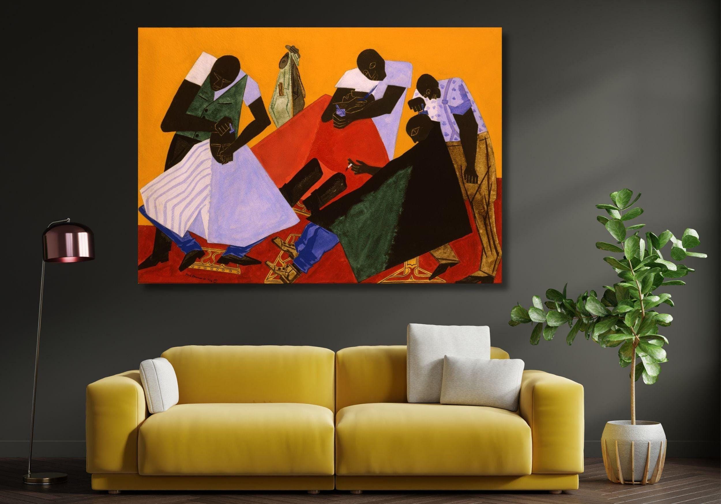 The Barber Shop by Jacob Lawrence Quality Print Ready to Hang