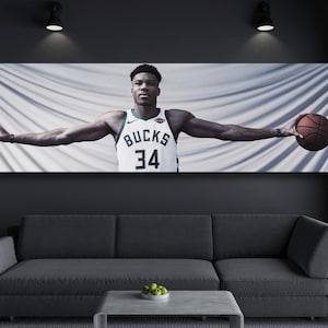 Giannis Antetokounmpo Wings Ready to Hang Canvas Wall Art , Giannis Antetokounmpo Poster, Giannis Antetokounmpo Art Print, Sport Wall Decor