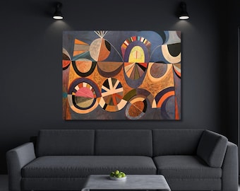 Abstract Mid Century Modern Art by S. Neil Fujita Ready to Hang