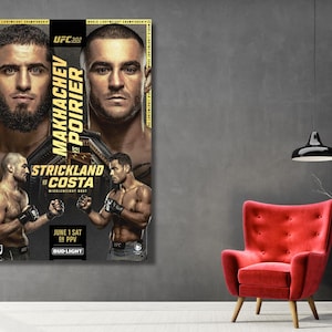 UFC 302 Makhachev vs. Poirier Official Poster Wall Art Frame Canvas Wall Art | High Quality | HD Photo | 4K Picture | All Sizes Available