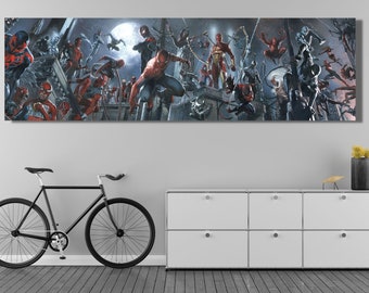 Spider-Man Across The Spider-Verse Ready to Hang Canvas Wall Art /Canvas/ Spider-Man Across The Spider-Verse Poster / Spiderman Wall Hanging