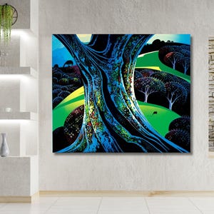 グレートオーク エイヴィンド アール 高品質プリント すぐに掛けられるキャンバス ウォールアート、エイヴィンド アール ウォールアート、ヴィンテージ ウォールアート、風景ウォールアート