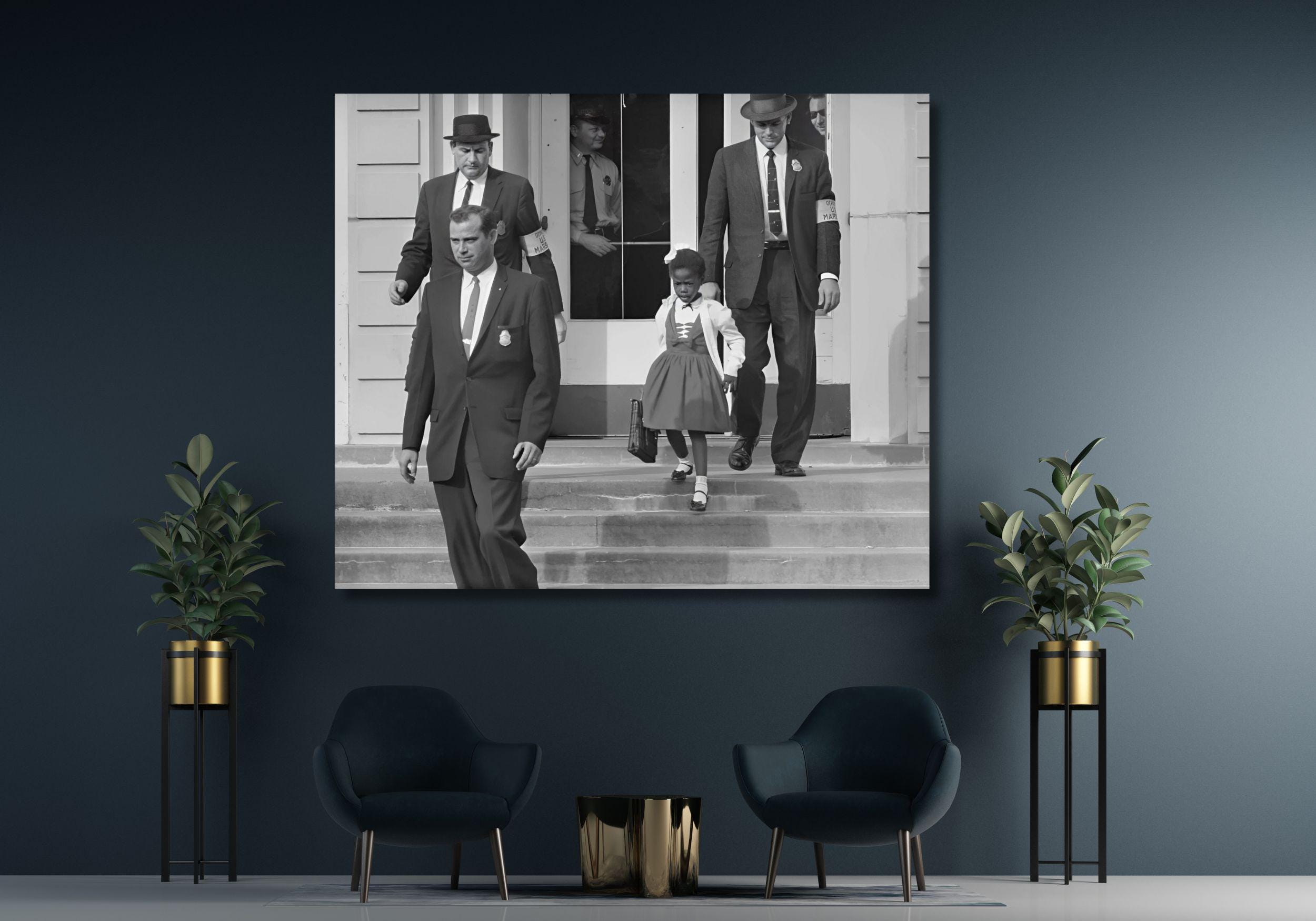 Ruby Bridges Canvas Black Girl Art African American Woman Gift Black History Wall Art Prints Black Decor Feminism Gift Black Lives Matter