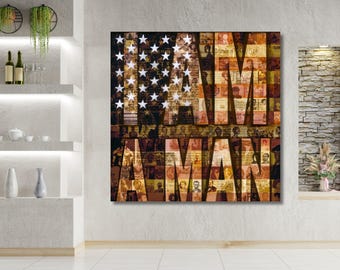 I  AM A MAN College Equality Ready to Hang Canvas Wall Art African American Poster Wall Art Black Lives Matter Painting Wall Decor