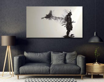 Samurai Canvas Painting,Samurai Poster,Samurai Man Canvas Print , Japanese Gift,Chinese Style,Wall Decor,Home Decor,Office Decor,Japan art