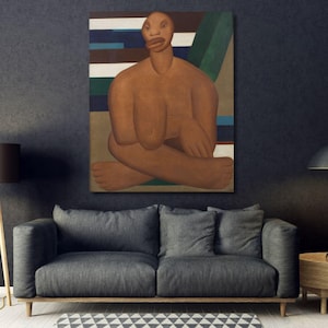 A Negra 1923 By Tarsila do Amaral Quality Art Print Tarsila do Amaral Framed Canvas Wall Art Tarsila do Amaral Poster Vintage Home Decor