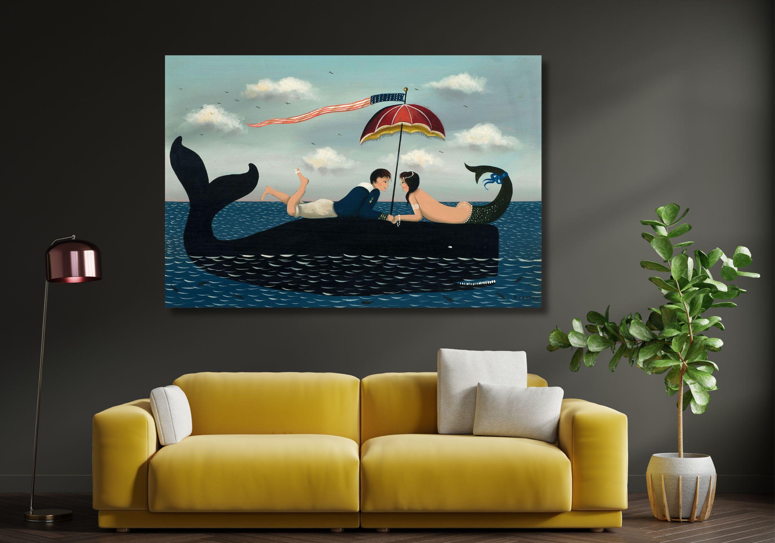 Lovers On The Back Of A Whale – Ralph Eugene Cahoon Jr. – Archival Giclee Print – 11x17