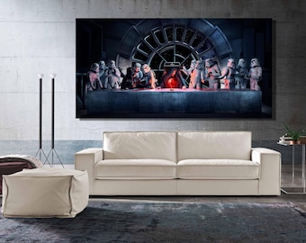 Last Supper Star Wars Darth Vader Canvas Wall Art, Star Wars Canvas Wall Art,Print , Star Wars Poster, Anakin Skywalker , Star Wars Fan Gift