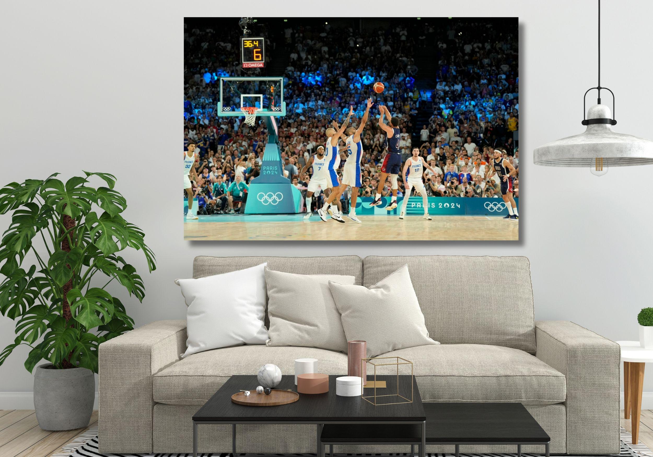 Poster Sur Toile Stephen Curry Joueur De Basket - Décoration Murale Salon Ou Chambre 30x45 Cm